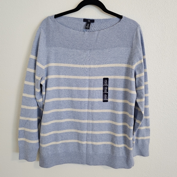 Gap Boat Neck Striped Knit Sweater Size XL NWT - Picture 1 of 10